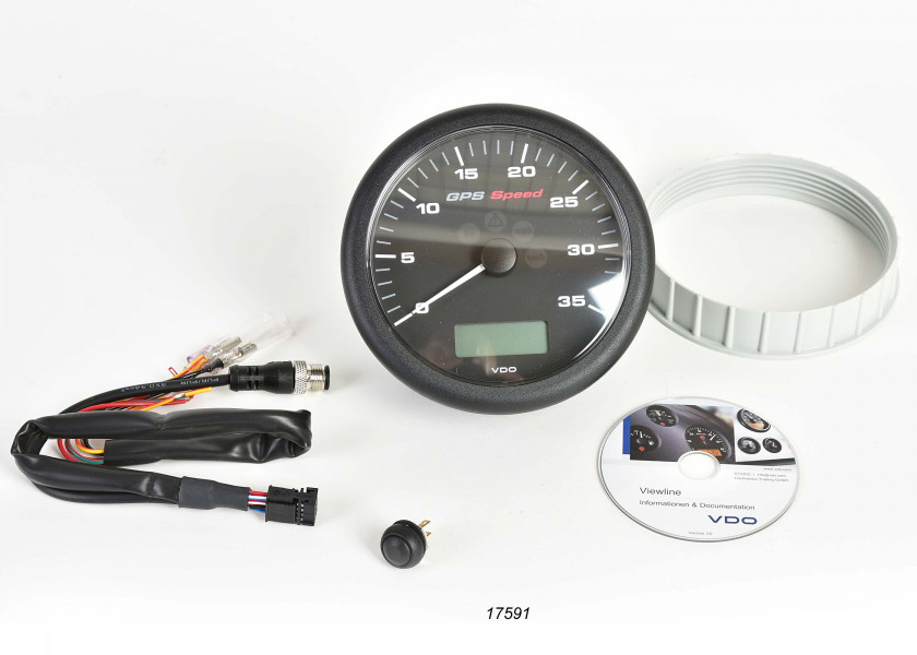 Купить VDO A2C59501782 ViewLine GPS 0-35 Узлы Спидометр  Black 7ft.ru в интернет магазине Семь Футов