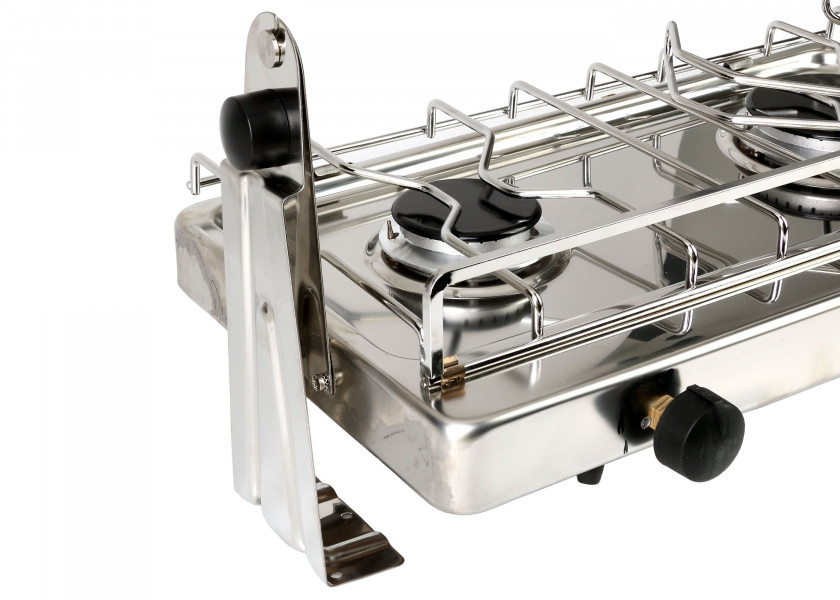 Купить Плита газовая двухконфорочная ENO Xtrem-2 062491010785 511x335x246мм 1.75-2.5кВт из нержавеющей стали AISI304L с подвесом и держателем посуды 7ft.ru в интернет магазине Семь Футов