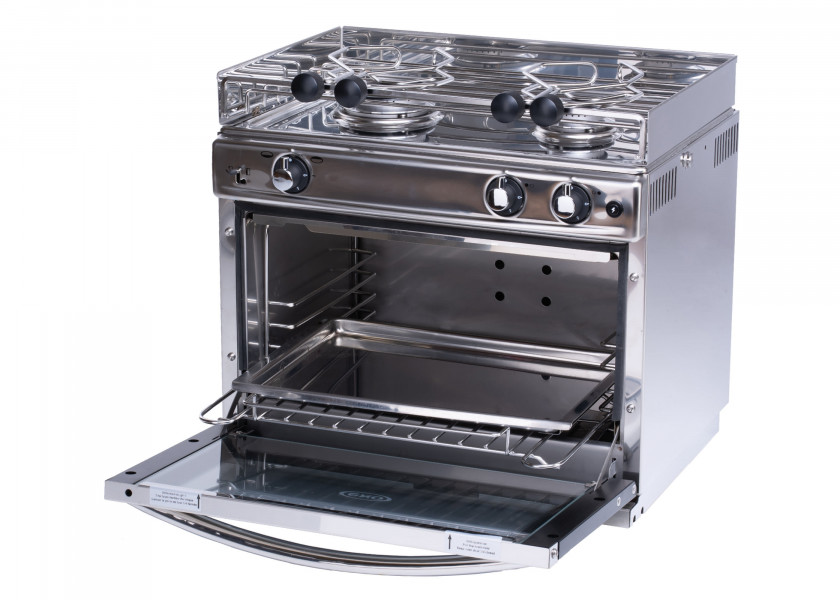 Купить Газовая двухконфорочная плита Eno Grand Large 2 141341010785 515x470x450мм 19л 30мбар из нержавеющей стали AISI304L 7ft.ru в интернет магазине Семь Футов