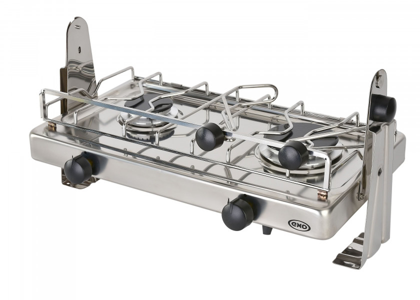 Купить Плита газовая двухконфорочная ENO Xtrem-2 062491010785 511x335x246мм 1.75-2.5кВт из нержавеющей стали AISI304L с подвесом и держателем посуды 7ft.ru в интернет магазине Семь Футов