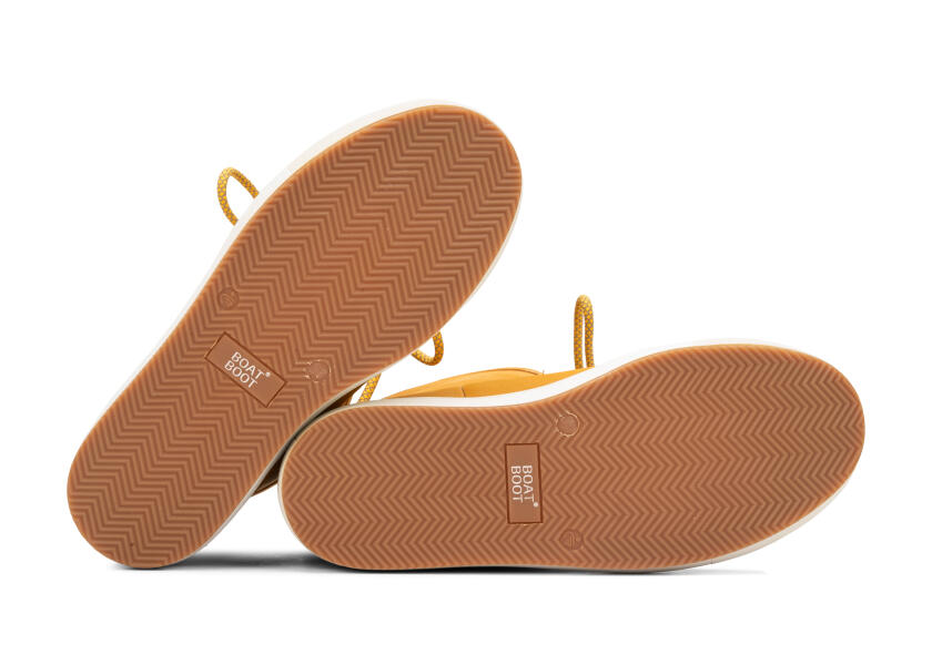 Купить BOATBOOT Кожаные ботинки на шнуровке / желтый / Размер обуви: 44 7ft.ru в интернет магазине Семь Футов