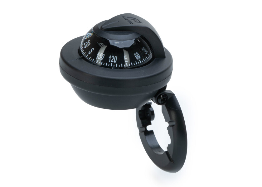 Купить Компас Plastimo Offshore 55 63854 12/24В для судна до 6м c чёрной конической картушкой Ø55мм в чёрном корпусе Ø81,5x69мм на кронштейне 7ft.ru в интернет магазине Семь Футов