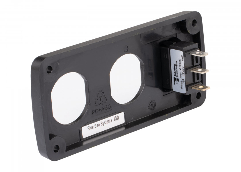 Купить Панель водонепроницаемая Blue Sea 4364 12 В 15 А на 2 посадочных отверстия 7ft.ru в интернет магазине Семь Футов