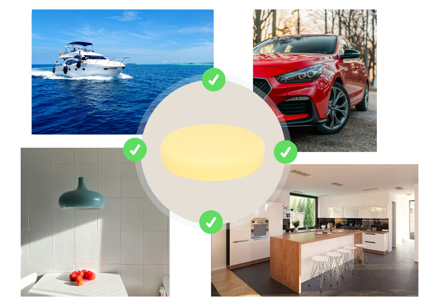 Купить SEATEC Полировальная губка / плоская / средняя / Ø: 150 мм 7ft.ru в интернет магазине Семь Футов