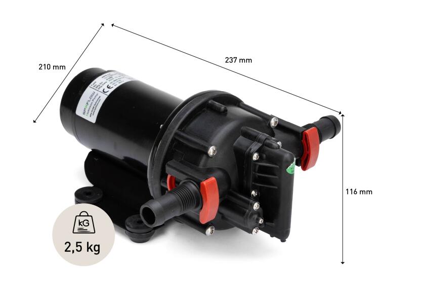 Купить Гидрофор пятикамерный Johnson Pump Aqua Jet WPS 3,5 10-13395-03 12В 13л/мин 2,8Бар 85Вт 236,5х210х116мм диафрагменный насос 7ft.ru в интернет магазине Семь Футов
