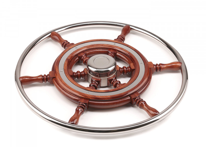 Купить Рулевое колесо из красного дерева с ободом из нержавеющей стали / Ø: 600 мм 62322-bvs 7ft.ru в интернет магазине Семь Футов