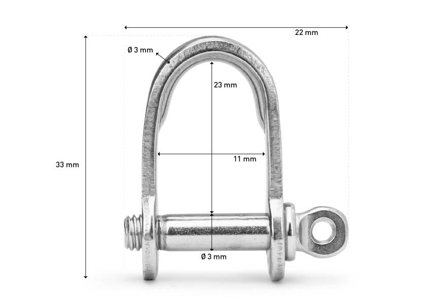 Купить Stamped Stainless Steel Shackle, straight 13187-bvs 7ft.ru в интернет магазине Семь Футов