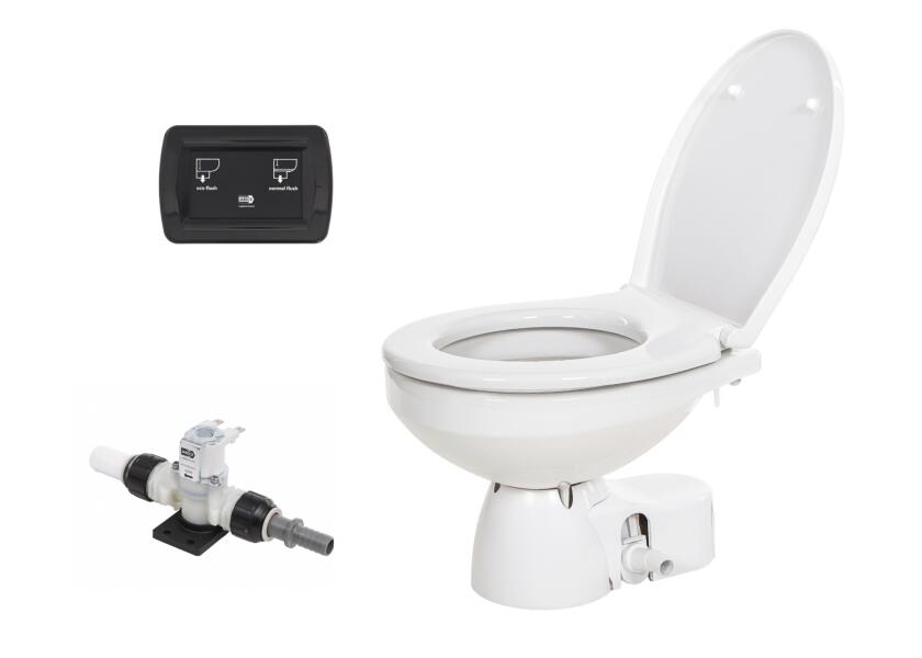 Купить Jabsco 38045-4192 Quiet Flush E2 Electric Toilet with Solenoid Valve, Comfort Size, Soft Close, 12V 7ft.ru в интернет магазине Семь Футов