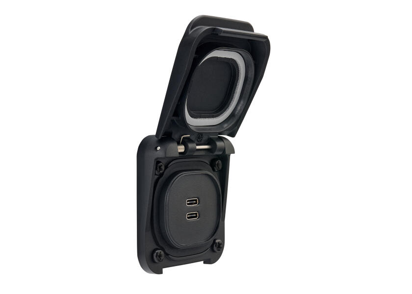 Купить Scanstrut sc-v-usb-01 Внешняя розетка Ventura Dual USB-C Black 10x12x8 7ft.ru в интернет магазине Семь Футов