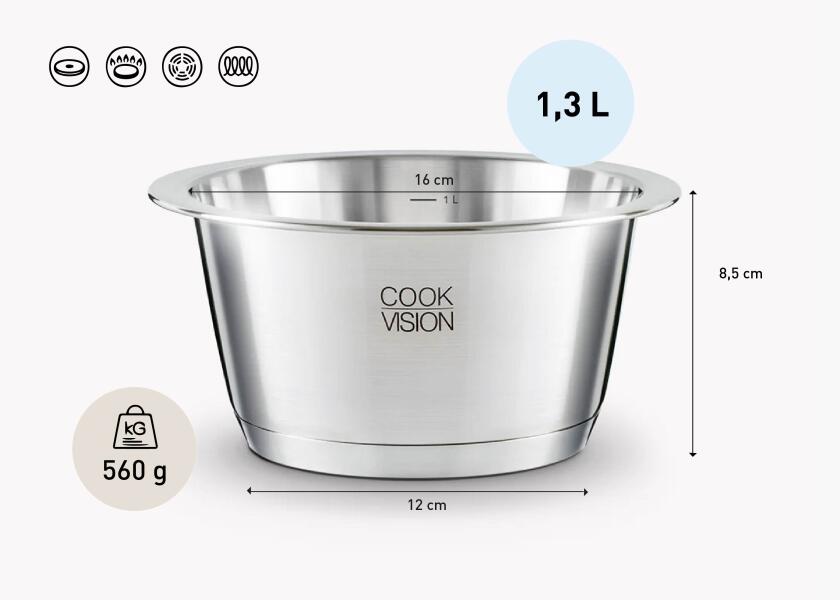 Купить COOKVISION 6161302 NESTO Стартовый набор / 13 предм. / Кастрюли и сковороды 7ft.ru в интернет магазине Семь Футов