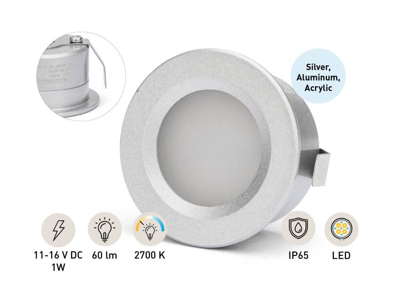 Купить SEATEC LED Mini Built-in Spot / silver 32009-bvs 7ft.ru в интернет магазине Семь Футов