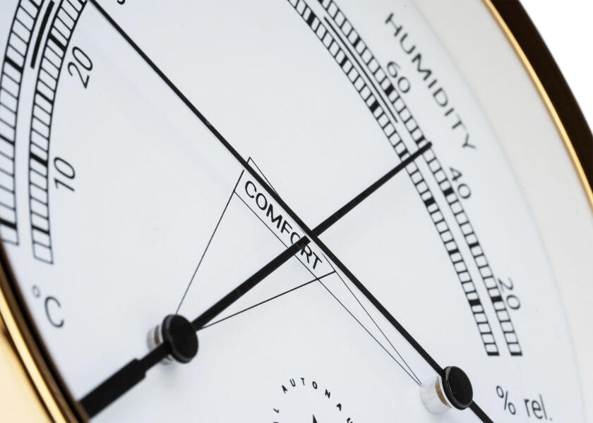 Купить Термогигрометр Autonautic instrumental Indic TH175D 175x40мм из позолоченной латуни 7ft.ru в интернет магазине Семь Футов