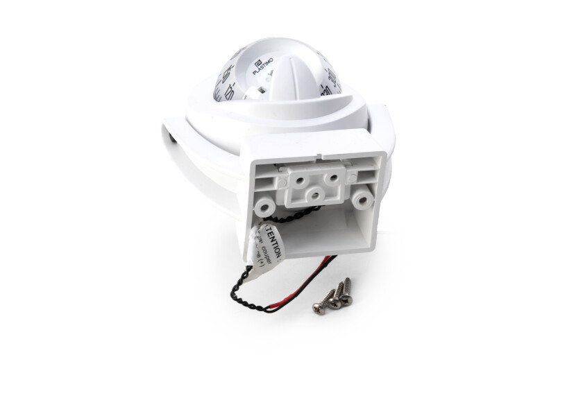 Купить Компас Plastimo Offshore 75 63866 12/24В для судна 5-8м c белой конической картушкой Ø70мм в белом корпусе Ø100мм на кронштейне 7ft.ru в интернет магазине Семь Футов