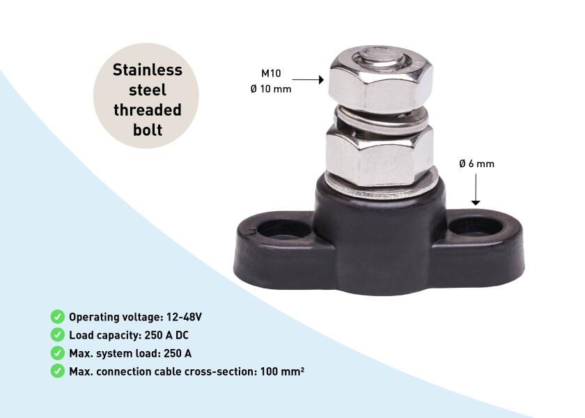 Купить SEATEC Busbar 1xM10 / black 29730-bvs 7ft.ru в интернет магазине Семь Футов