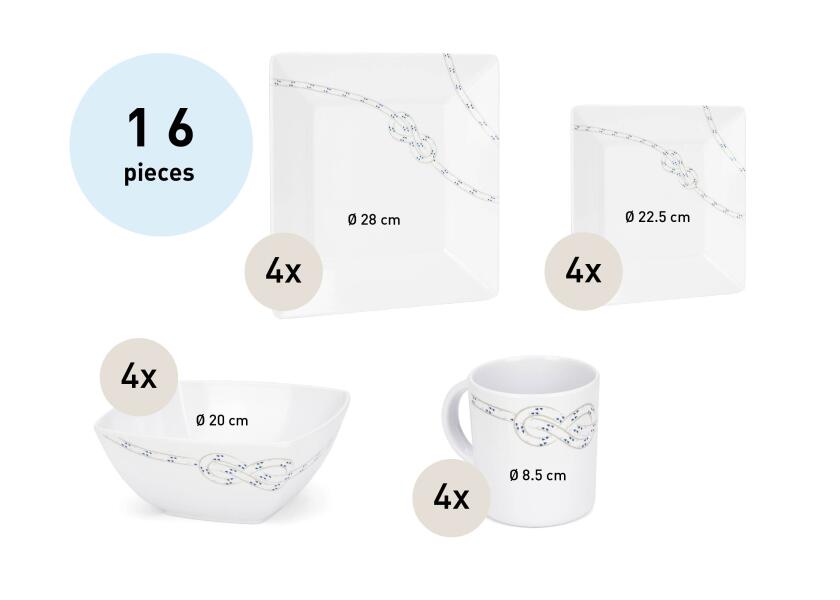 Купить PLASTIMO SOUTH PACIFIC Tableware Set / 16 piece 31433-bvs 7ft.ru в интернет магазине Семь Футов