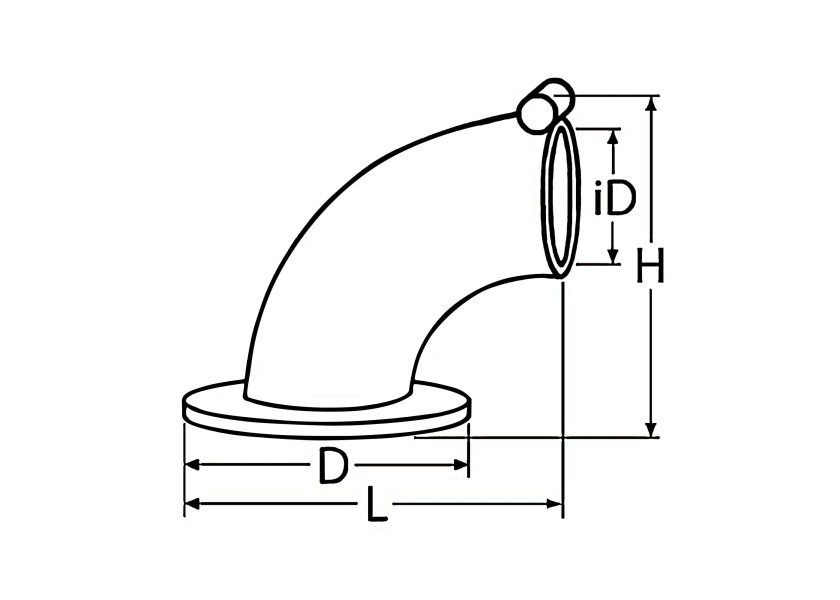 Купить Палубная цепная труба / Для цепи: до 8 мм. 7ft.ru в интернет магазине Семь Футов