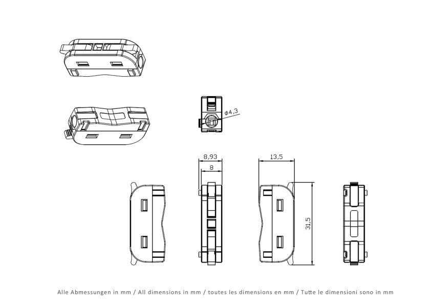 Купить SEATEC Inline Connector / modulable / 0.2 - 4 mm2 / 5 pcs. 29747-bvs 7ft.ru в интернет магазине Семь Футов