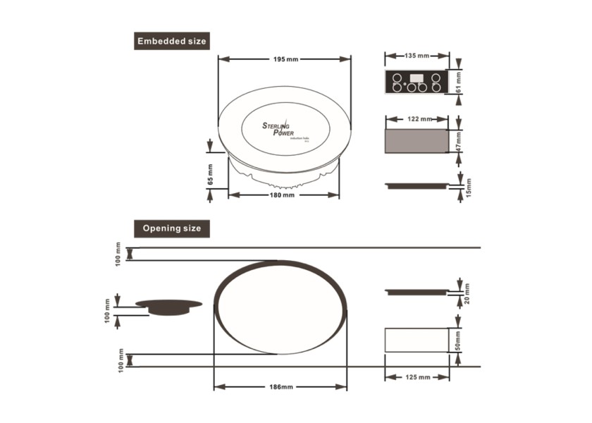 Купить STERLING Built-in Induction Hob / 230 V / 1000 W 33353-bvs 7ft.ru в интернет магазине Семь Футов