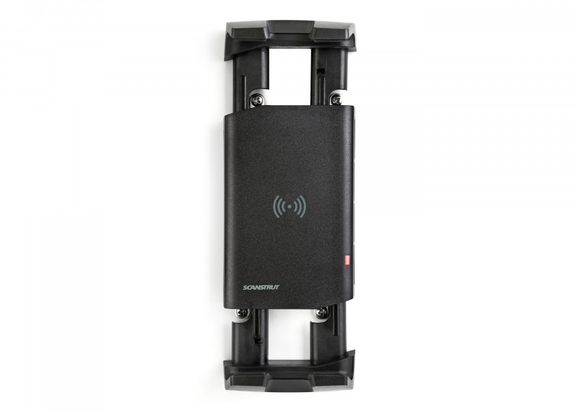 Купить Держатель с беспроводной зарядкой Scanstrut ROKK Active SC-CW-04F 12/24В 10Вт 142x74мм IPX6 для смартфонов черный 7ft.ru в интернет магазине Семь Футов
