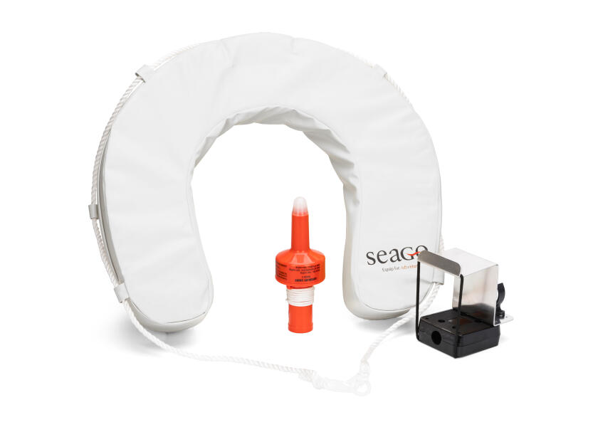 Купить SEAGO Horseshoe Lifebuoy / white / with bracket and SOLAS light 55927-bvs 7ft.ru в интернет магазине Семь Футов