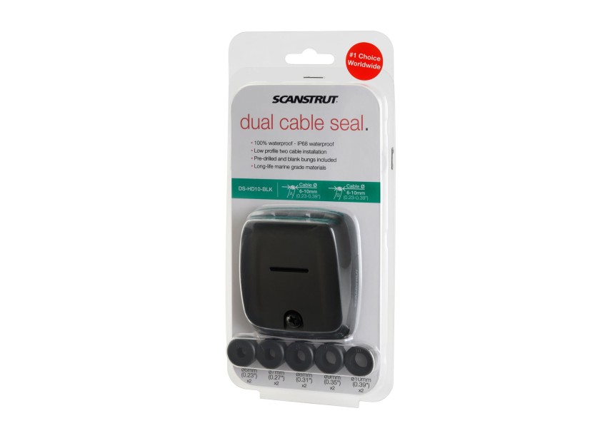 Купить Сальник кабельный водонепроницаемый Scanstrut DS-HD10-BLK для кабелей Ø6-10мм 66,5х75,1х28,5мм класс защиты IP68 из ударопрочного пластика черного цвета 7ft.ru в интернет магазине Семь Футов
