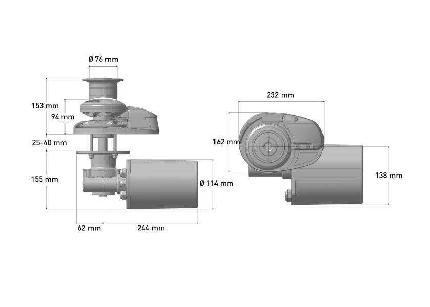 Купить Брашпиль вертикальный якорный с кабестаном Lofrans X2 602096 10 мм 12 В 1000 Вт 7ft.ru в интернет магазине Семь Футов