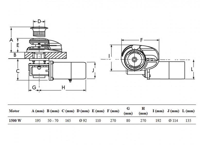 Купить Брашпиль вертикальный якорный с кабестаном Lofrans X3 473005 12-13 мм 24 В 1700 Вт 7ft.ru в интернет магазине Семь Футов