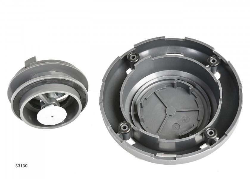 Купить Дефлектор с водонепроницаемой крышкой Lewmar Retro Fit 361041990 Ø170мм из серого армированного пластика для перегородок до 100мм 7ft.ru в интернет магазине Семь Футов