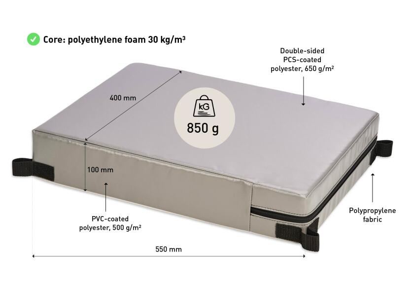 Купить OUTILS OCÉANS PB405510,GL-GREY Подушка Fender / 40 x 55 x 10 см / серая 7ft.ru в интернет магазине Семь Футов