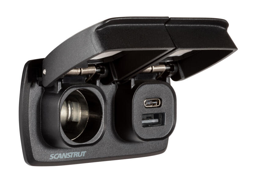 Купить Панельная розетка Scanstrut Flip Pro Multi SC-MULTI-F2 10–30В 60Вт  USB-A/USB-C/12в  посадочный ⌀32мм водонепроницаемая устойчивая к УФ-излучению 7ft.ru в интернет магазине Семь Футов