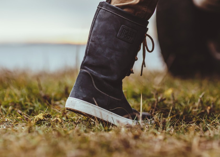 Купить BOATBOOT Кожаные ботинки на шнуровке / темно-синий / Размер обуви: 38 7ft.ru в интернет магазине Семь Футов