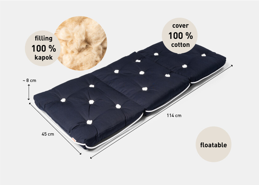 Купить Triple Kapok Cushion / navy-blue 57302-bvs 7ft.ru в интернет магазине Семь Футов