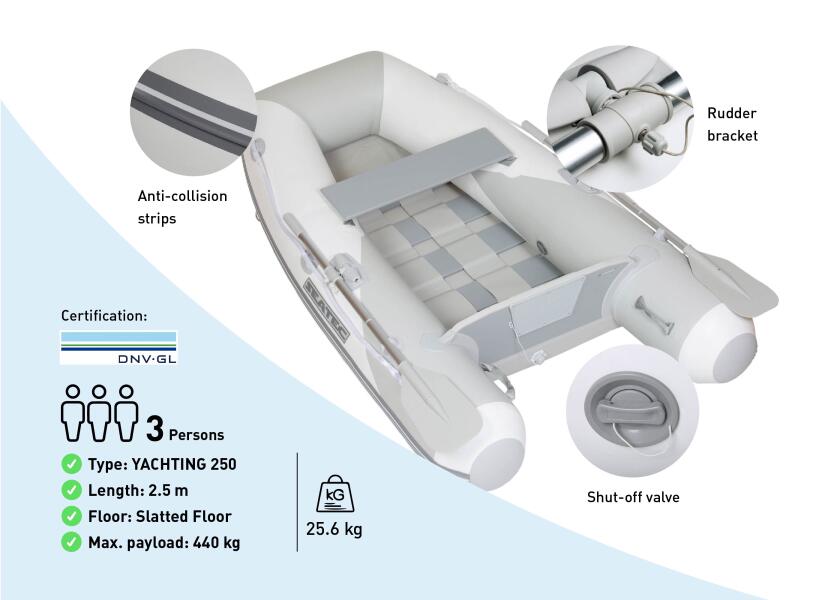 Купить SEATEC YACHTING 250 Tender / slatted floor / 3-person / 2.50 m / max. 6 HP 55806-bvs 7ft.ru в интернет магазине Семь Футов