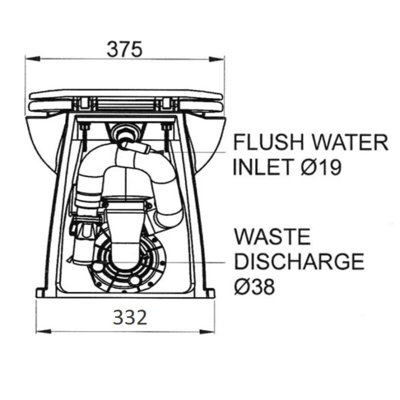 Купить Jabsco 58280-3012 Deluxe Flush WC с морской водой, 14 дюймов с вертикальной спинкой, мягкое закрывание, 12В 7ft.ru в интернет магазине Семь Футов