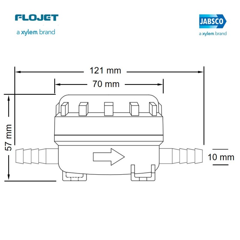 Купить Jabsco 46400-0003 Pumpgard Inline Strainer, 40 MESH (fine filter), 10mm 7ft.ru в интернет магазине Семь Футов