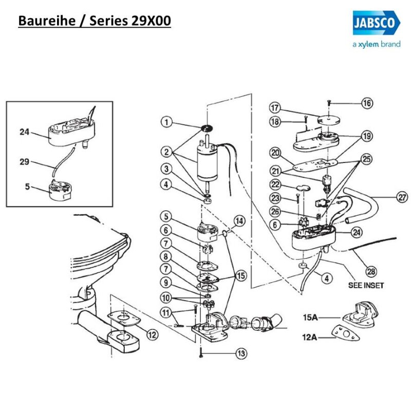 Купить Jabsco 29081-1000 Сборка крышки промывочного насоса 7ft.ru в интернет магазине Семь Футов