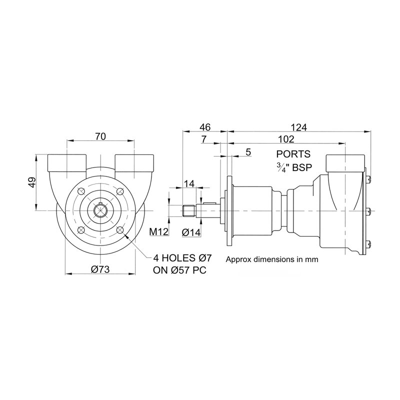 Купить Jabsco 9970-241-37 Бронзовый насос, фланцевый, BG 040, 3/4" BSP, 1/1, NIT 7ft.ru в интернет магазине Семь Футов