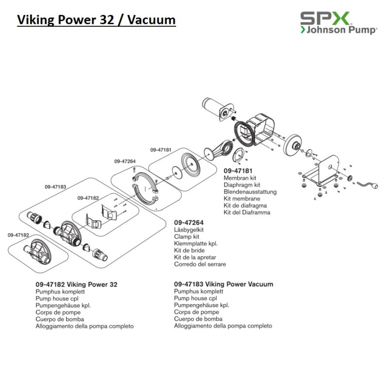 Купить Johnson Pump 09-47183 Корпус насоса в сборе для пылесоса Viking Power 7ft.ru в интернет магазине Семь Футов