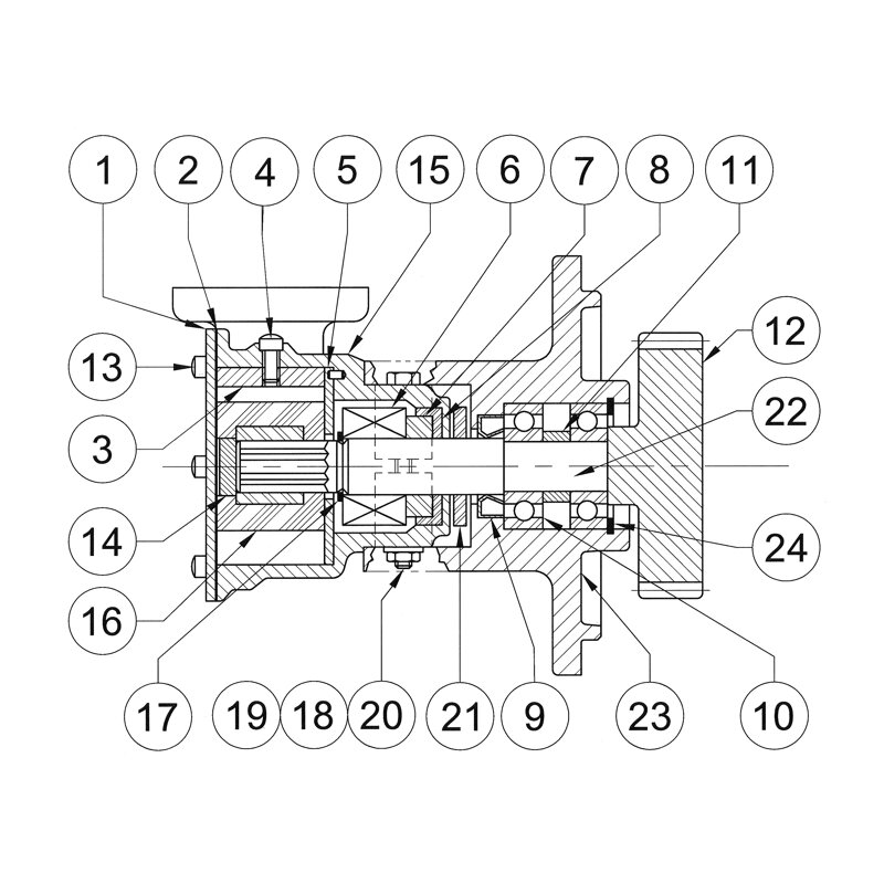 Купить Jabsco 10970-21 Bronze Pump, bearing housing/flange-mounted, square flanged ports with 25mm ID, 1/1, NEO 7ft.ru в интернет магазине Семь Футов