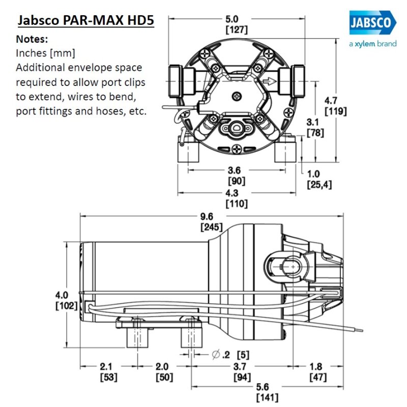 Купить Jabsco P501J-118S-3A PAR-MAX HD5 Насос для воды высокого давления, 19 л/мин, 4,1 бар, S/E, 12В 7ft.ru в интернет магазине Семь Футов