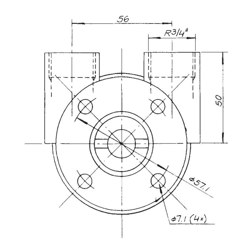 Купить Johnson Pump 10-35231-1 Bronze Impeller Pump F5B-9, flange-mounted, R 3/8" BSP, 1/1, MC97 7ft.ru в интернет магазине Семь Футов