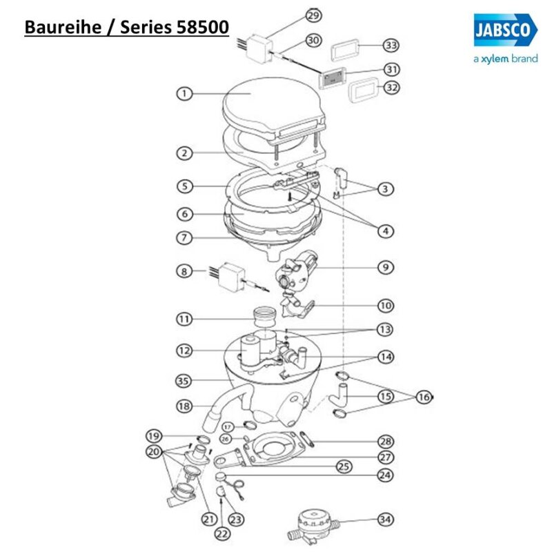 Купить Jabsco 58540-1024 Pump Assembly Kit Lite Flush 24V 7ft.ru в интернет магазине Семь Футов