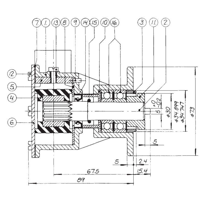 Купить Johnson Pump 10-35231-1 Bronze Impeller Pump F5B-9, flange-mounted, R 3/8" BSP, 1/1, MC97 7ft.ru в интернет магазине Семь Футов