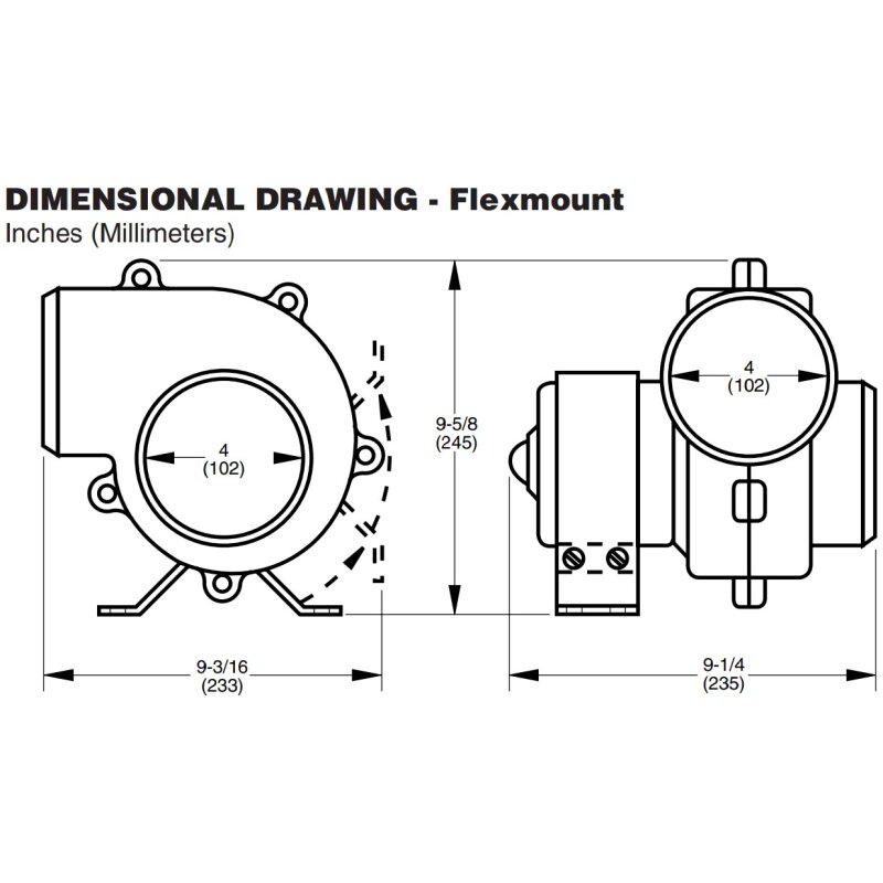 Купить Jabsco 35770-0092 Высокопроизводительный вентилятор для гибкого монтажа, соединения для шланга 100 мм, 7.1 м³/мин (250 CFM), 12 В 7ft.ru в интернет магазине Семь Футов