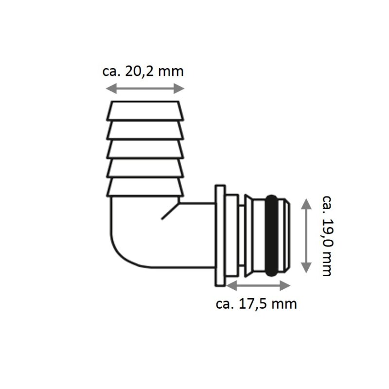 Купить Jabsco 30642-1004 Port Kit (2 pcs.), snap-in port x 19mm (3/4") hose barb, 90° elbow, O-Ring Viton 7ft.ru в интернет магазине Семь Футов