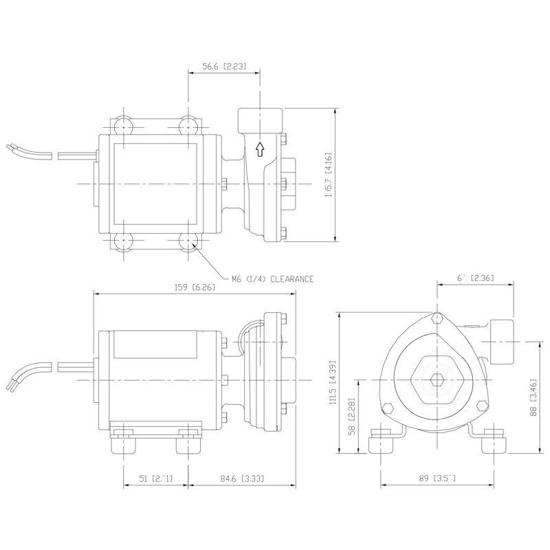Купить Jabsco 50850-2012 Cyclone Hybrid центробежный насос, 50 л/мин, 3/4" BSP, 12В 7ft.ru в интернет магазине Семь Футов