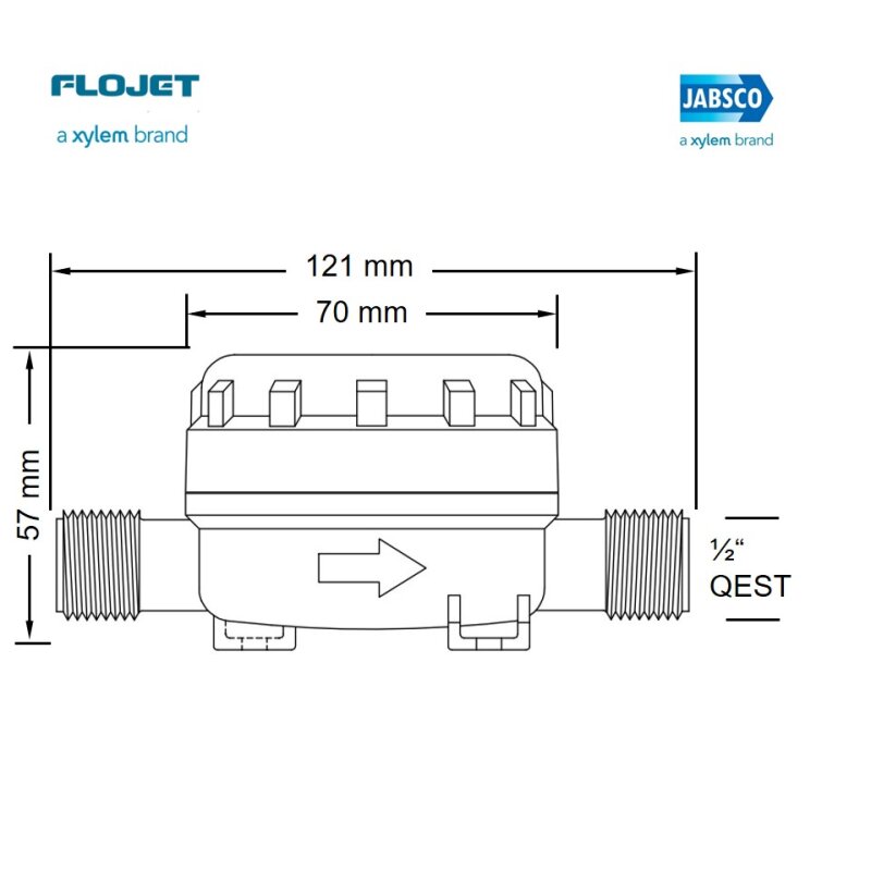 Купить Flojet 01740004S Встроенный фильтр, 40 MESH (тонкий фильтр), 1/2" QEST 7ft.ru в интернет магазине Семь Футов
