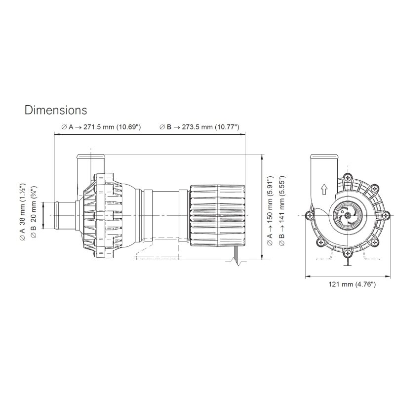 Купить Johnson Pump 10-24898-01 Циркуляционный насос CM90P7-1 BL, DIA 38 мм, 12 В 7ft.ru в интернет магазине Семь Футов
