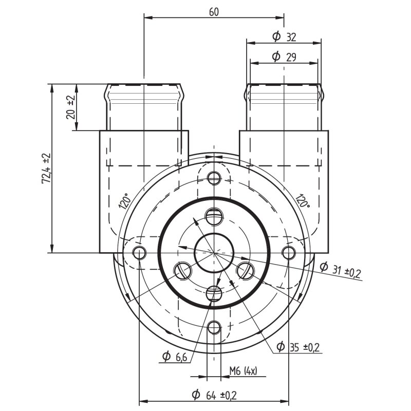 Купить Johnson Pump 10-24654-01 Bronze Impeller Pump F7B-903, flange-mounted, 32mm (1-1/4") hose ports, 2/3, MC97 7ft.ru в интернет магазине Семь Футов