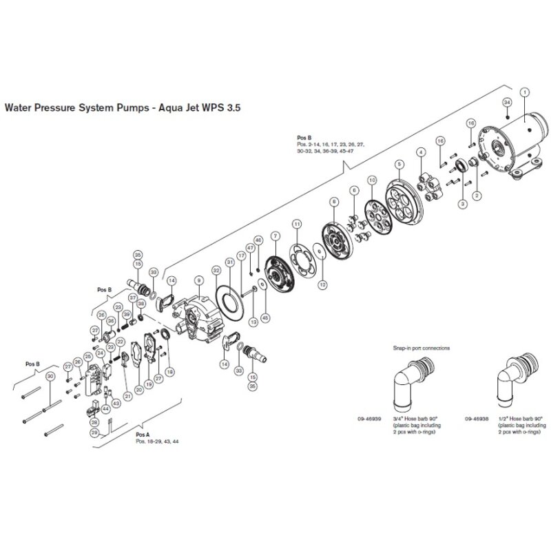 Купить Johnson Pump 09-47283 Pump kit complete WPS 3.5 7ft.ru в интернет магазине Семь Футов